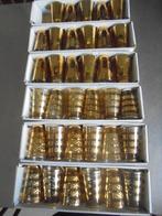 6 dozen van 6 gouden Marokkaanse theeglaasjes, Overige typen, Gebruikt, Ophalen