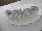 Set van 4 oude glazen spotjes, Antiek en Kunst, Ophalen of Verzenden