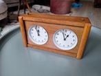 Vintage Schaakklok - Houten Behuizing, Een of twee spelers, Ophalen of Verzenden, Gebruikt