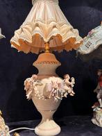 Capodimonte porselein lamp met kap gesigneerd, Antiek en Kunst, Ophalen of Verzenden