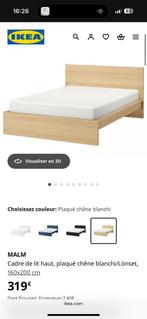 Cadre et sommier lattes Malm (Ikea), Ophalen, Tweepersoons, Bedbodem, 200 cm