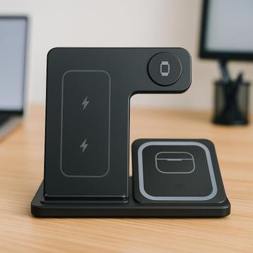 3-in-1 draadloze oplader – Telefoon, smartwatch & oortjes beschikbaar voor biedingen