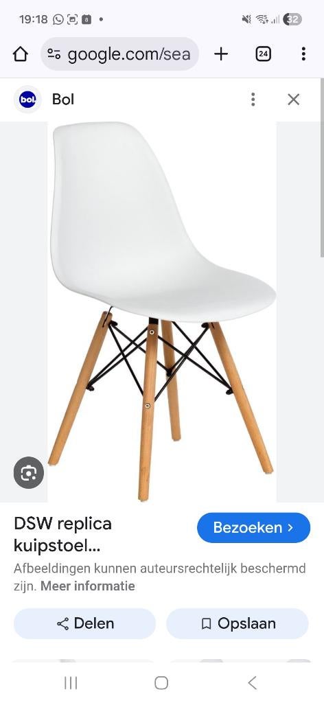 8 stoelen, Huis en Inrichting, Stoelen, Wit, Scandinavisch, Zo goed als nieuw, Vijf, Zes of meer stoelen