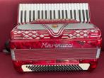 Mooie italiaanse Marinucci accordeon.120bas.4korig.Musette., Muziek en Instrumenten, Accordeons, Gebruikt, Met riemen, Toetsaccordeon