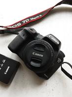 Canon 7d Mark II, objectif Canon EF 50 mm 1:1.8 STM, chargeu, TV, Hi-fi & Vidéo, Enlèvement ou Envoi, Comme neuf, Reflex miroir