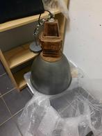 Hanglamp industrieel met houtelement, Metaal, Zo goed als nieuw, 50 tot 75 cm, Ophalen