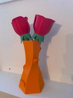 Leuke zelfgemaakte vazen met rozen, in diverse kleuren, Antiek en Kunst, Ophalen of Verzenden