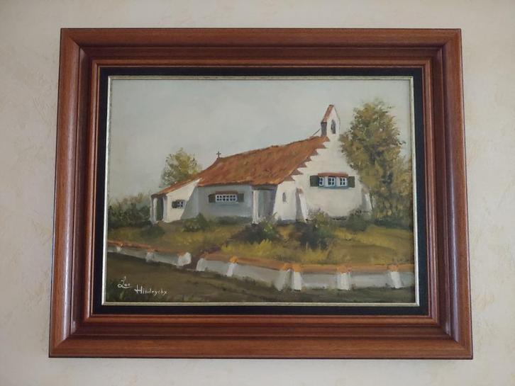 Keunekapel in Sint-Idesbald Koksijde, Antiek en Kunst, Kunst | Schilderijen | Klassiek, Ophalen of Verzenden