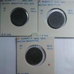 3 x 10 centimes Albert 1 - 1915/1916/1917 - Zinc, Enlèvement ou Envoi