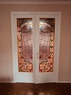 Dubbele deur loodglas 240cm hoog, Gebruikt, 215 cm of meer, Binnendeur, Glas