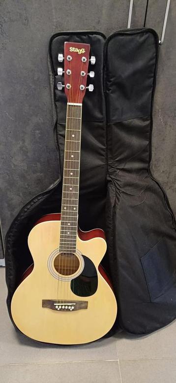Akoestisch gitaar STAGG SA20ACE NAT + transport zak beschikbaar voor biedingen