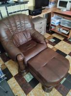 lederen eenzit, Huis en Inrichting, Ophalen, Gebruikt, Eenpersoons, 125 tot 150 cm