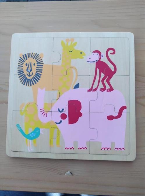 Houten puzzel - 9 stukken - 24 cm, Enfants & Bébés, Jouets | Puzzles pour enfants, Comme neuf, Moins de 10 pièces, En bois, Enlèvement ou Envoi
