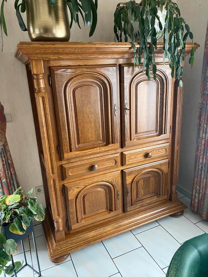 Set van 2 eiken kasten, Huis en Inrichting, Kasten | Wandmeubels, Gebruikt, Ophalen