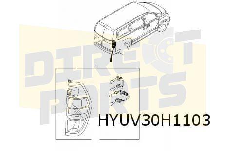 Hyundai H300 achterlicht Links (bij achterdeuren) Origineel!, Auto-onderdelen, Verlichting, Hyundai, Nieuw, Verzenden