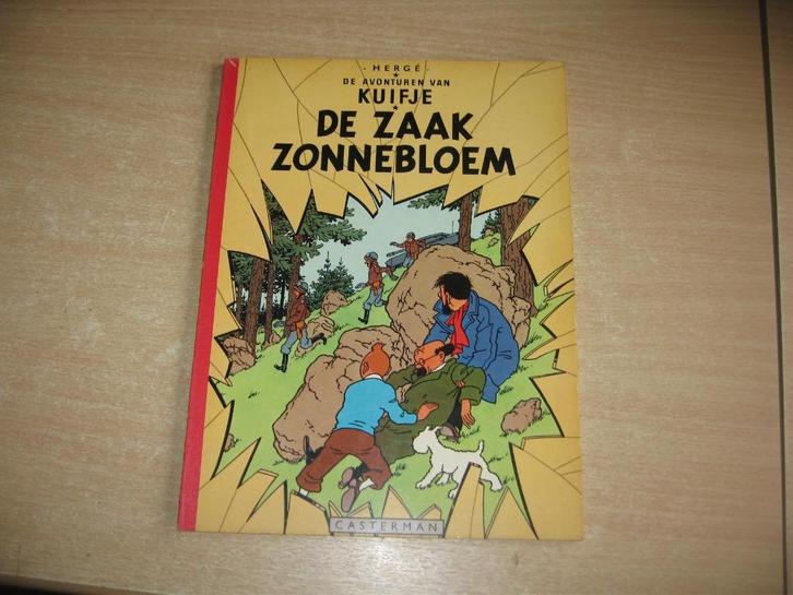 Kuifje : De zaak Zonnebloem - Softcover met linnen rug 1967., Boeken, Stripverhalen, Gelezen, Eén stripboek, Ophalen of Verzenden
