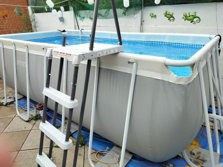 Intex Prism 400x200x122, Tuin en Terras, Zwembaden, Gebruikt, Opzetzwembad, 120 cm of meer, 200 tot 400 cm, 200 tot 300 cm, Rechthoekig