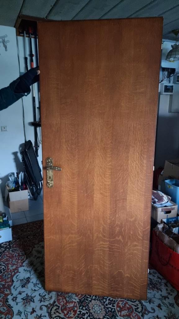 deur, Doe-het-zelf en Bouw, Deuren en Vliegenramen, Gebruikt, Binnendeur, 200 tot 215 cm, 80 tot 100 cm, Hout, Ophalen
