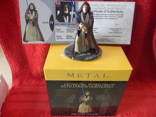 Figurine Star Wars Obi-Wan Kenobi en métal Ed limitée, Collections, Statues & Figurines, Neuf, Autres types, Enlèvement ou Envoi