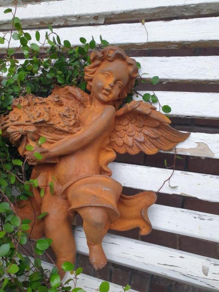 wand engel gietijzer , aanbieding, Tuin en Terras, Tuinwanddecoratie, Nieuw, Ophalen of Verzenden