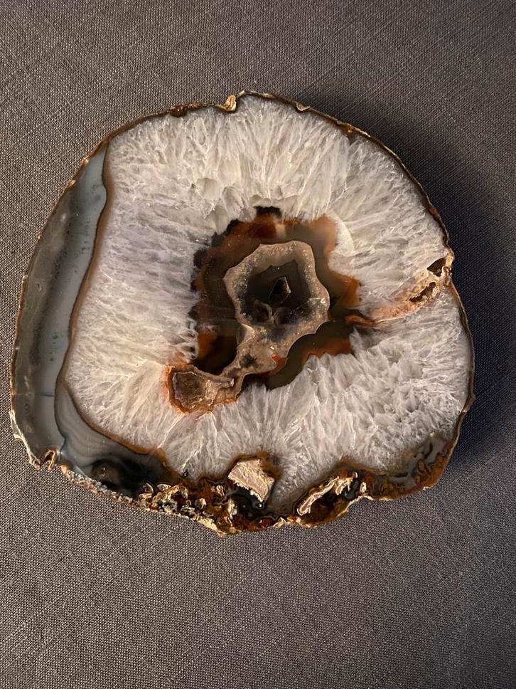 Agaatschijf gepolijst, Verzamelen, Mineralen en Fossielen, Mineraal, Ophalen of Verzenden