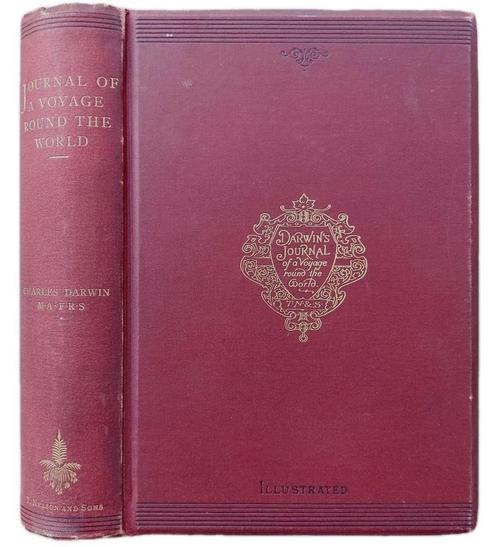 Charles Darwin ~ Journal of researches 1890 illustrated, Antiek en Kunst, Antiek | Boeken en Manuscripten, Ophalen of Verzenden