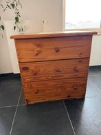 Gratis op te halen - houten ladenkast, Huis en Inrichting, Kasten | Ladekasten, Ophalen, Gebruikt, 50 tot 100 cm, 3 of 4 laden