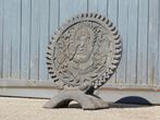 Ornament Ganesha - vol steen - donkergrijs, Tuin en Terras, Nieuw, Steen, Ophalen of Verzenden