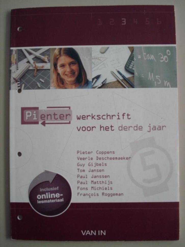 Pienter werkschrift voor het derde jaar Van In 2008, Boeken, Schoolboeken, Zo goed als nieuw, Wiskunde A, ASO, Verzenden