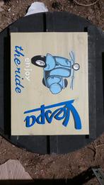 plaque murale vespa en bois d albesia 40x30 cm, Enlèvement ou Envoi