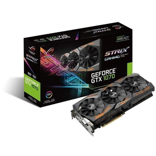 Asus Geforce GTX 1070 STRIX Gaming 8GB DDR5, Informatique & Logiciels, Cartes vidéo, Utilisé, Nvidia, PCI-Express 3.0, GDDR5, HDMI