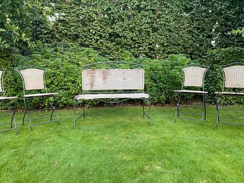 Charmante tuinset, Tuin en Terras, Tuinbanken, Zo goed als nieuw, Kunststof, Ophalen