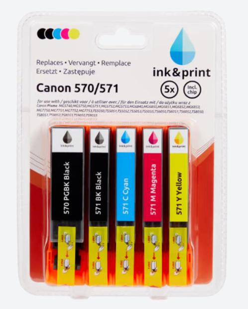Ink & Print inktcartridges Canon 570/571, Computers en Software, Printerbenodigdheden, Nieuw, Cartridge, Ophalen of Verzenden
