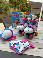 Rolschaatsen set K3 maat 35/38 + beschermset, Ophalen, Verstelbaar, Gebruikt, Kinderen