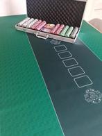 Poker set tafelmat + koffer, Ophalen, Zo goed als nieuw