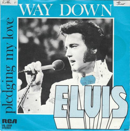 45T: Elvis Presley: Way down   R&R, CD & DVD, Vinyles Singles, Utilisé, Single, Rock et Metal, 7 pouces, Enlèvement ou Envoi