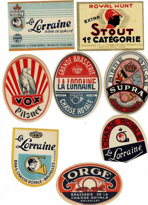 Oude bieretiketten van "CHASSE ROYAL", Verzamelen, Biermerken, Nieuw, Overige typen, Overige merken, Verzenden