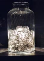 grote vaas met lot oude druppelglaasjes, Antiek en Kunst, Ophalen