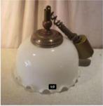 Mooie Retro Hanglamp in porselein en metaal, Ophalen of Verzenden, Huis en Inrichting
