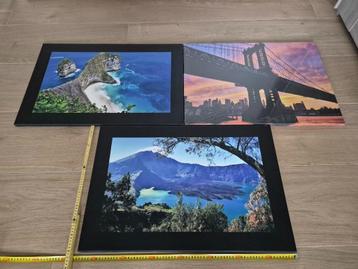3 canvasfoto's - New York/Indonesië beschikbaar voor biedingen