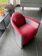 Aviator fauteuil rood design, Huis en Inrichting, Fauteuils, Ophalen, Nieuw, 75 tot 100 cm, Metaal