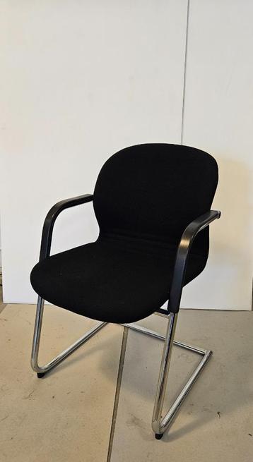 Chaise vintage design noire Wilkhahn FS 212/5 (années 1980), Tissus, Enlèvement ou Envoi, Vintage, Utilisé