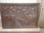 groot gesneden houten schilderij, Ophalen of Verzenden