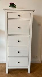 Commode blanche 5 tiroirs, Maison & Meubles, Armoires | Commodes, 25 à 50 cm, 5 tiroirs ou plus, Enlèvement, Utilisé