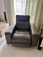 Fauteuil relax électrique, Ophalen, Gebruikt, 75 tot 100 cm, Leer