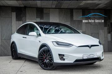 Tesla Model X P100D Ludicrous Dual Motor Performance 7 pl., Auto's, Automaat, Model X, Beige, Leder