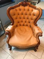 2 véritables fauteuils Chesterfield restaurés, Antiquités & Art, Enlèvement