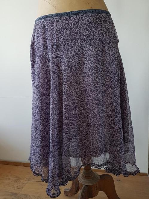MODALINI - Jolie jupe motifs mauves violets - T.44, Kleding | Dames, Rokken, Gedragen, Maat 42/44 (L), Ophalen of Verzenden