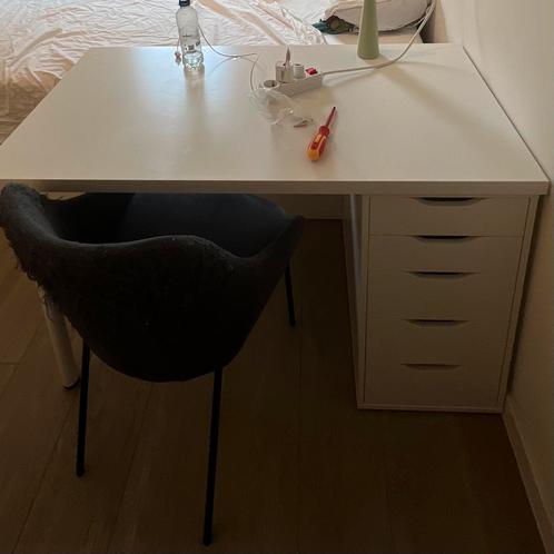 IKEA Alex Lagkapten Bureau - Wit, Huis en Inrichting, Bureaus, Zo goed als nieuw, Bureau, Ophalen
