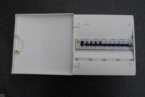 Zekeringkast met differentieelschakelaar 40A/300mA/2 polig, Doe-het-zelf en Bouw, Elektriciteit en Kabels, Gebruikt, Schakelaar